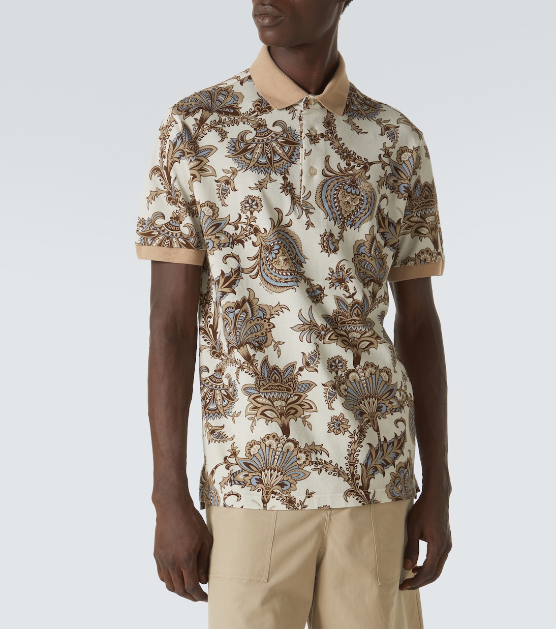 Printed cotton piqué polo shirt | Etro