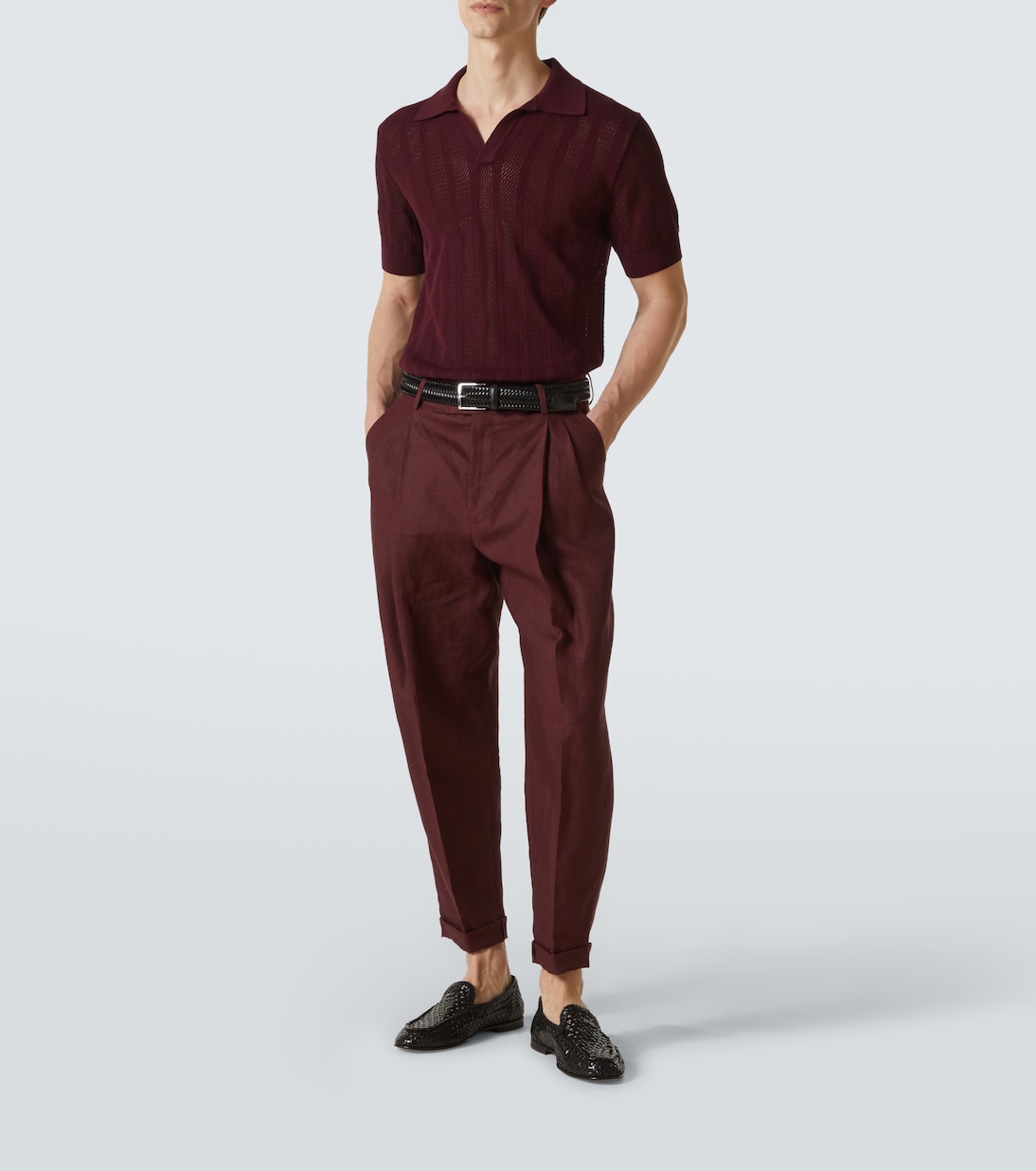 Polo in maglia di cotone a coste | Dolce&Gabbana