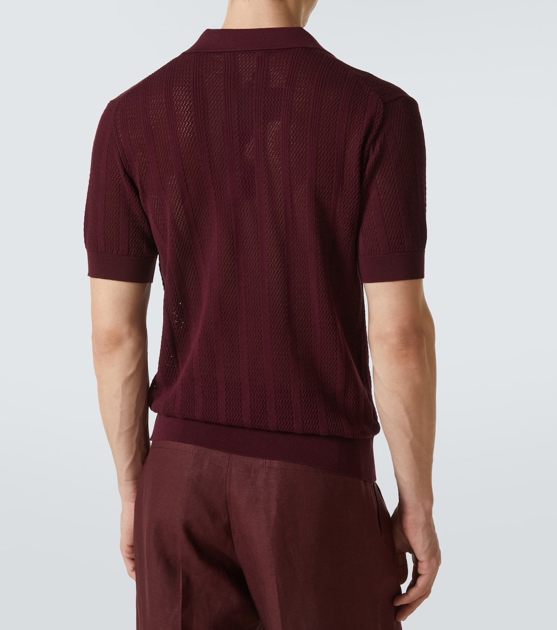 Polo in maglia di cotone a coste | Dolce&Gabbana