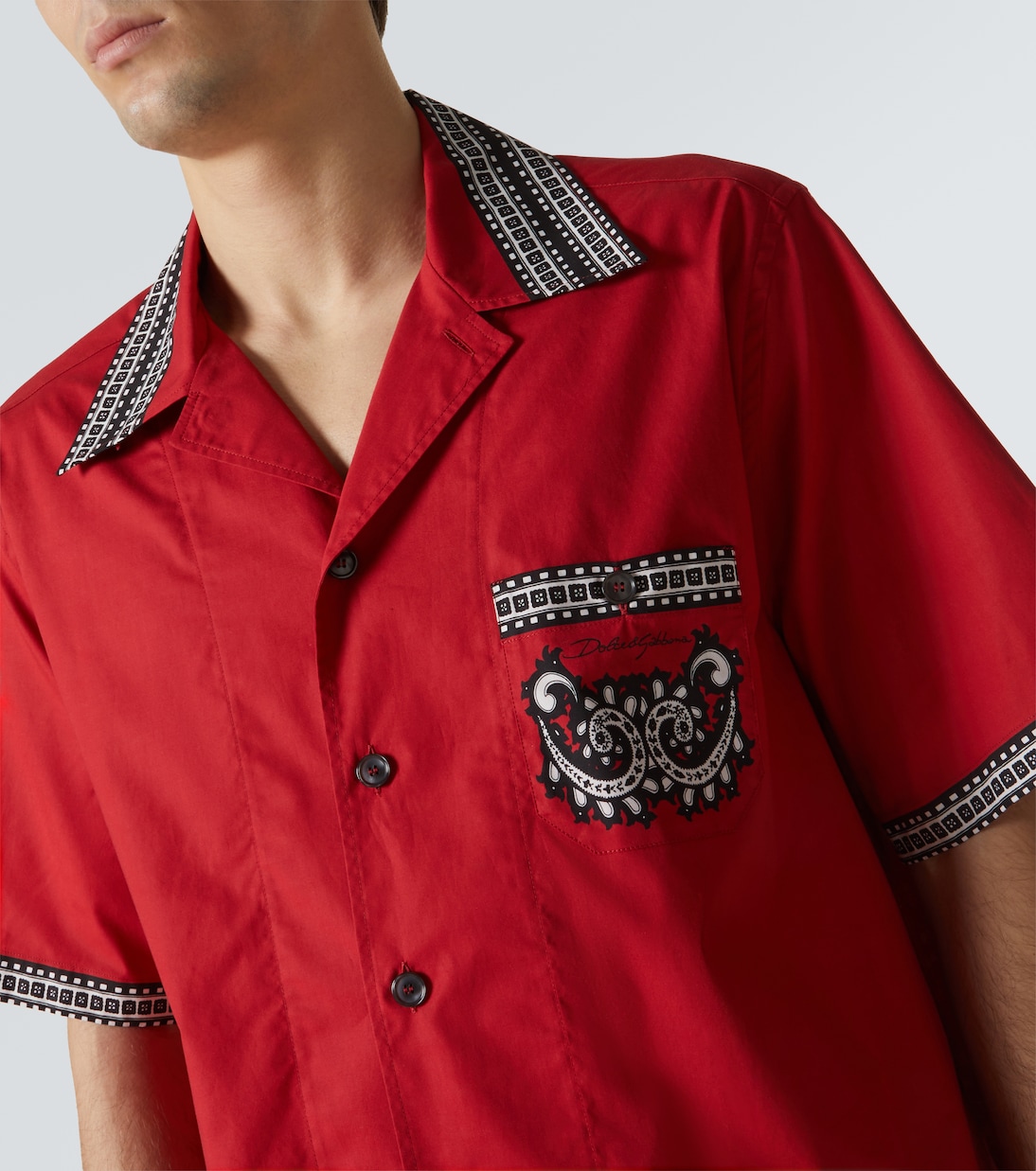 Camicia bowling Bandana in cotone | Dolce&Gabbana