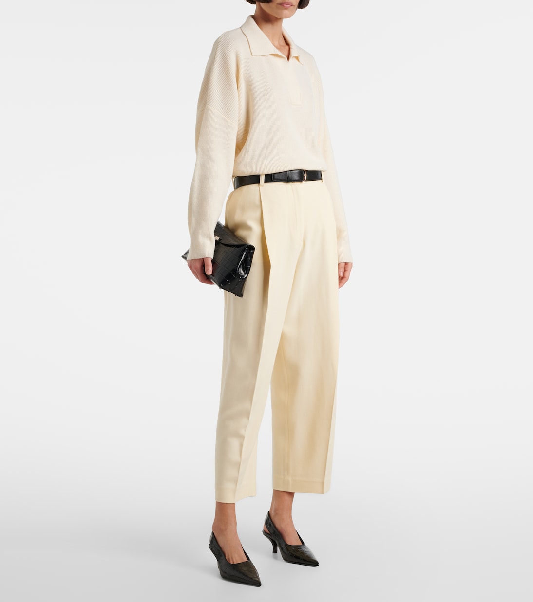 Louise wool and cashmere polo sweater | Fforme