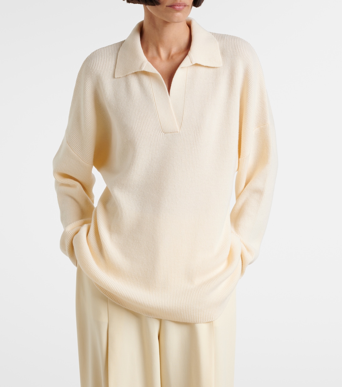 Louise wool and cashmere polo sweater | Fforme