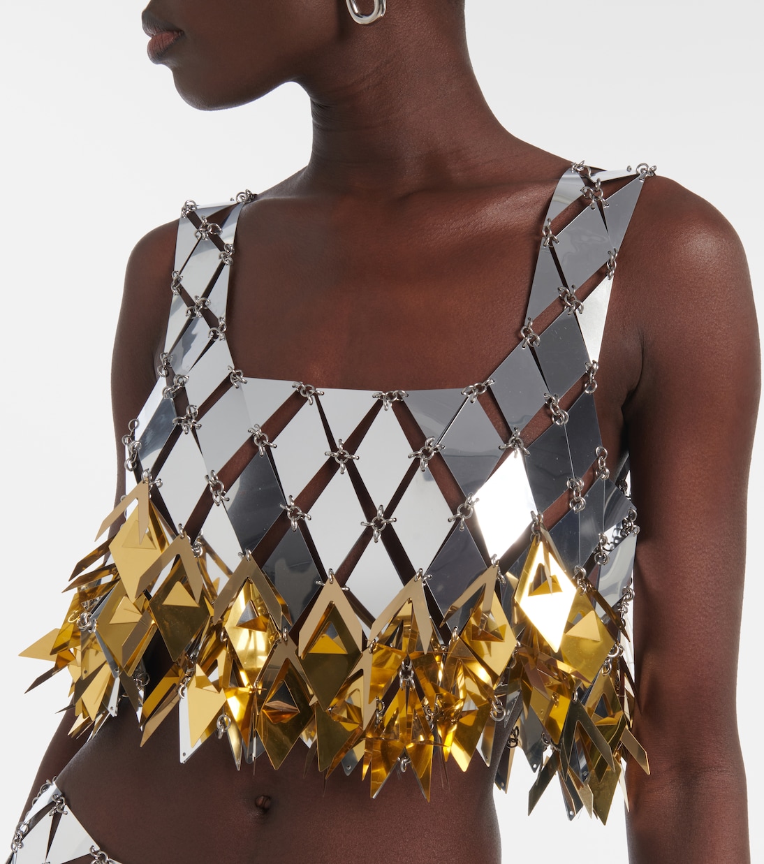 Metallic crop top | Rabanne