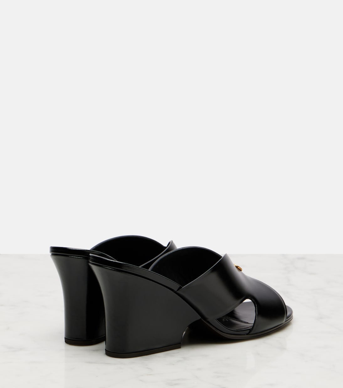 Wedge-Pantoletten Vera 80 aus Leder | Loro Piana