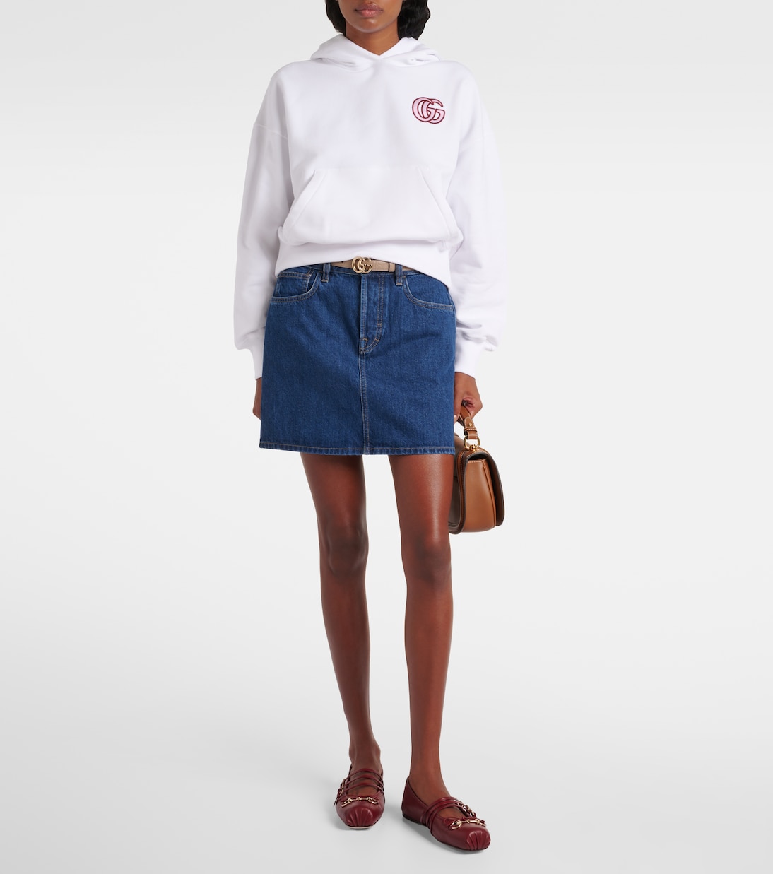 Sudadera de jersey de algodón bordada con GG | Gucci