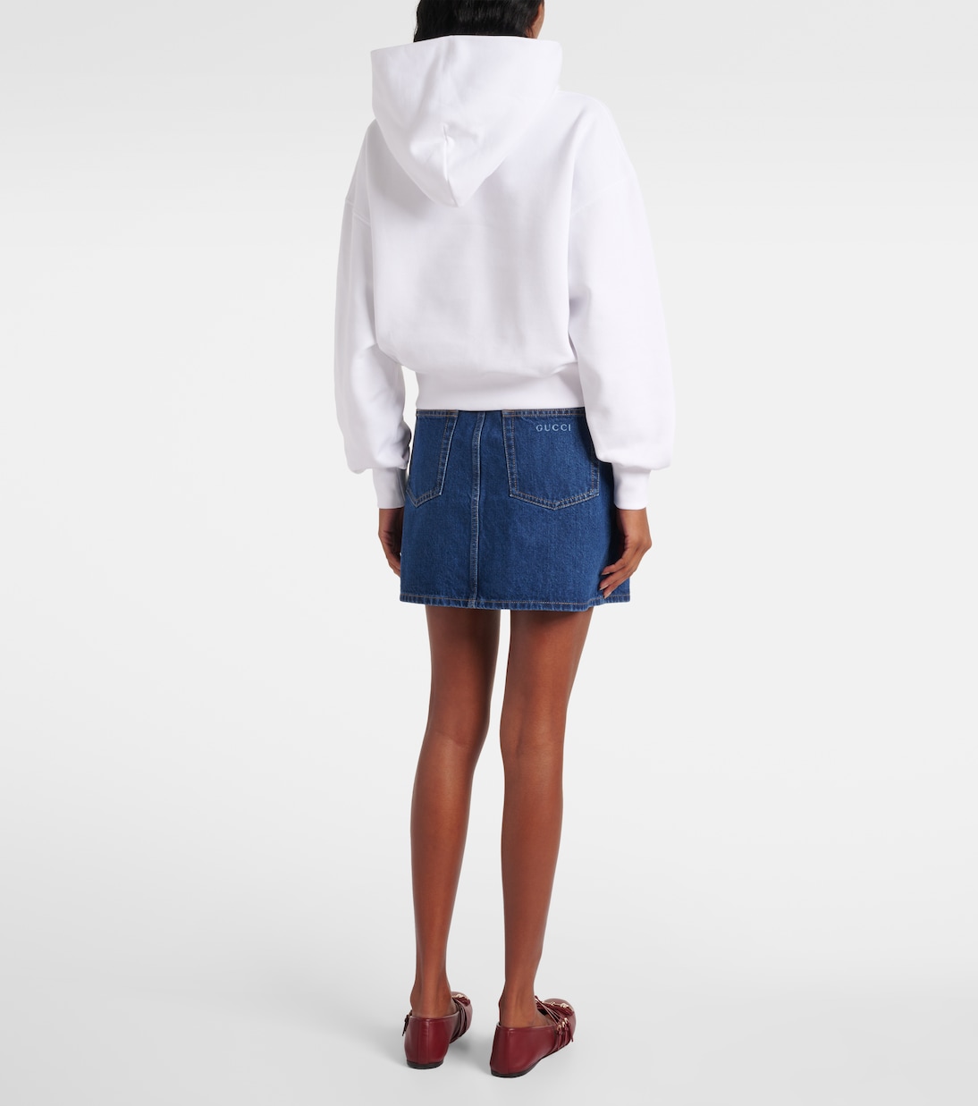 Sudadera de jersey de algodón bordada con GG | Gucci