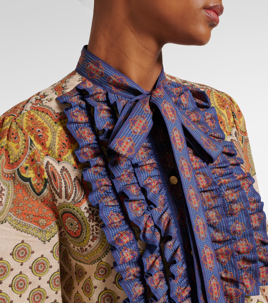 Camisa Voyage Imaginaire de algodón con volantes | Valentino