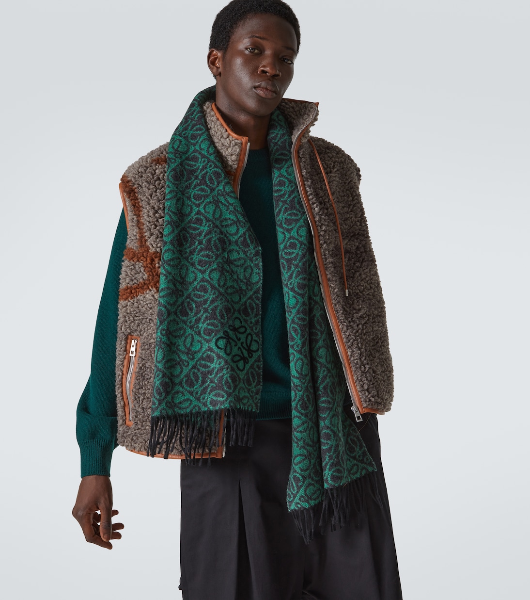 Bufanda de lana y cachemir con anagrama | Loewe
