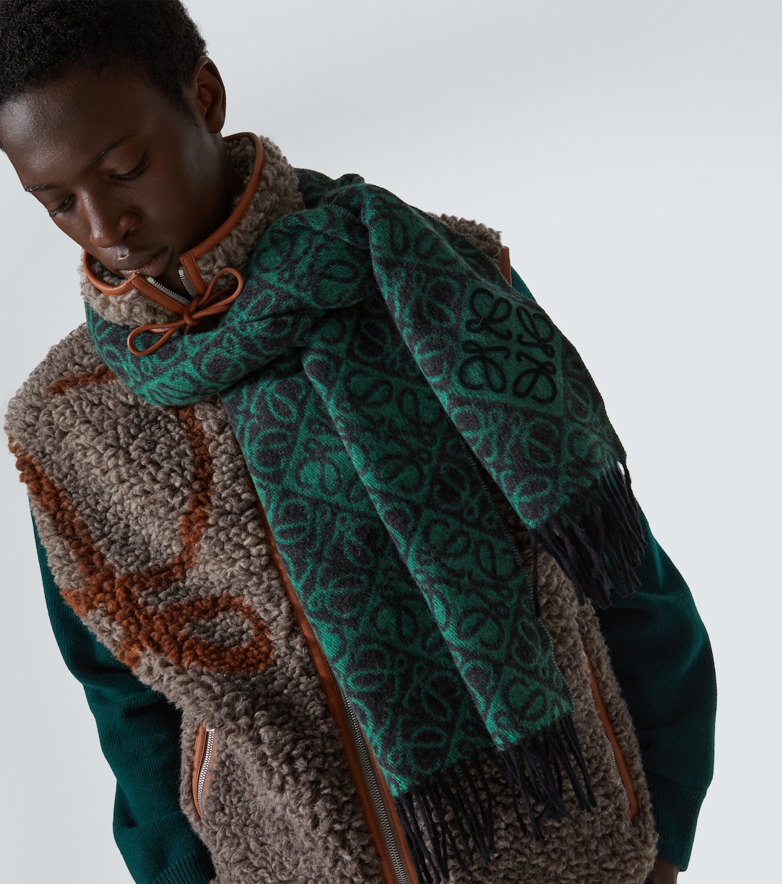 Bufanda de lana y cachemir con anagrama | Loewe
