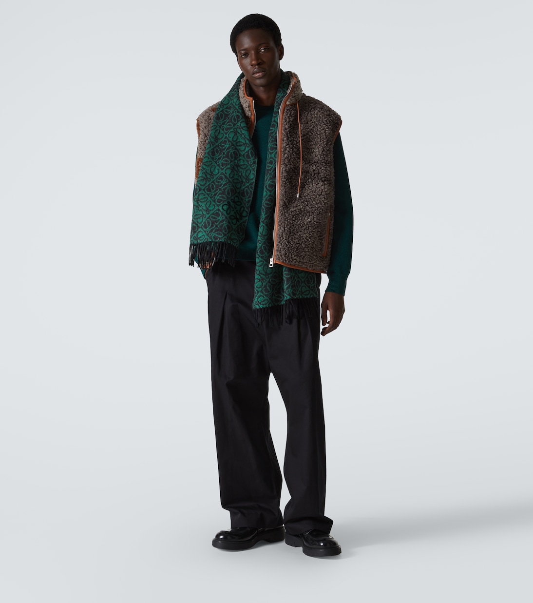 Bufanda de lana y cachemir con anagrama | Loewe