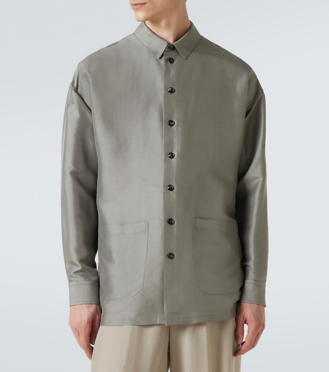Hemdjacke aus Seide | Giorgio Armani