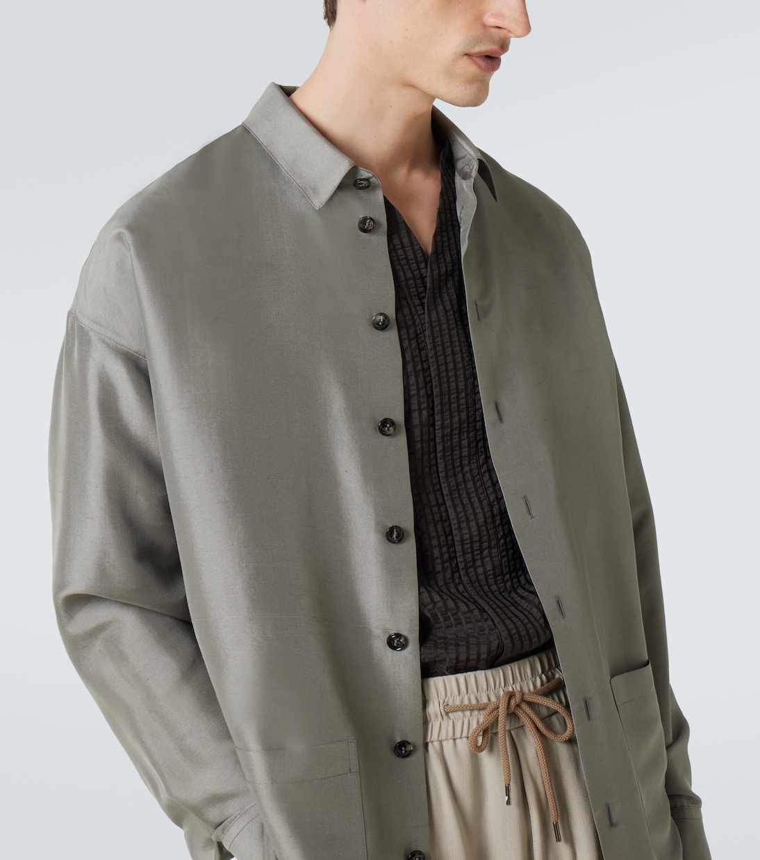 Hemdjacke aus Seide | Giorgio Armani