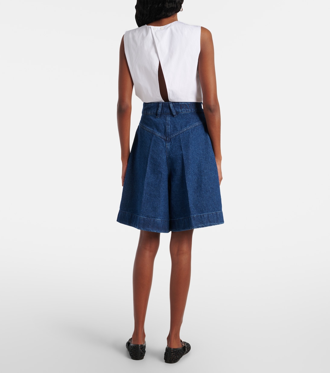 High-rise denim shorts | Patou