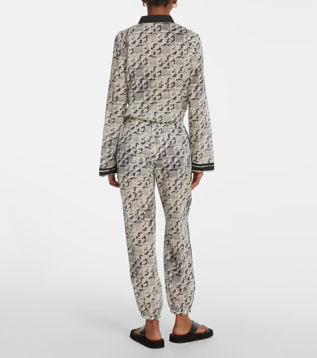Pantaloni in seta e cotone con stampa | Tory Burch