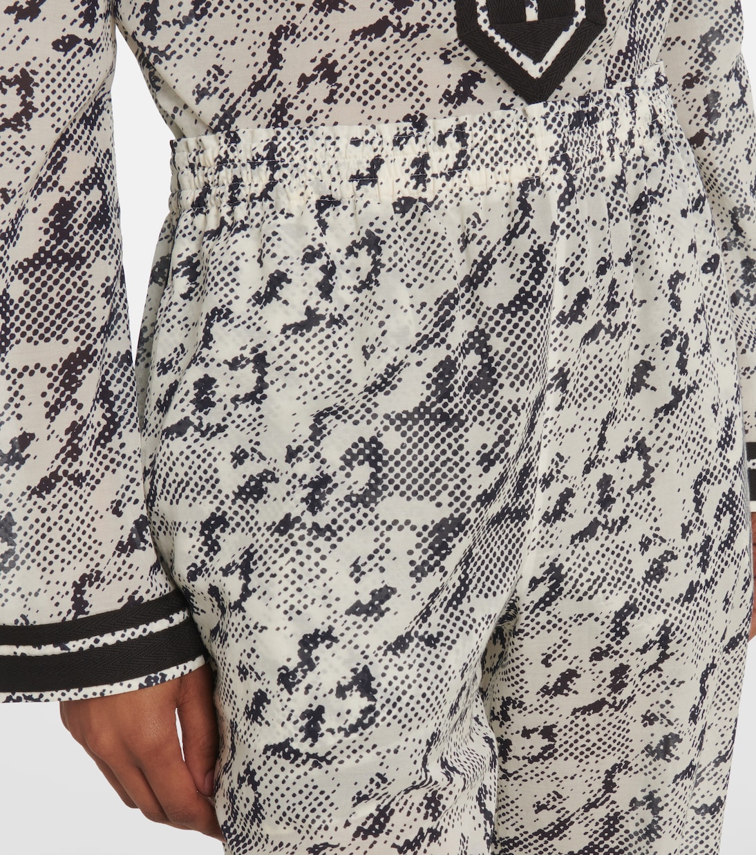 Pantaloni in seta e cotone con stampa | Tory Burch