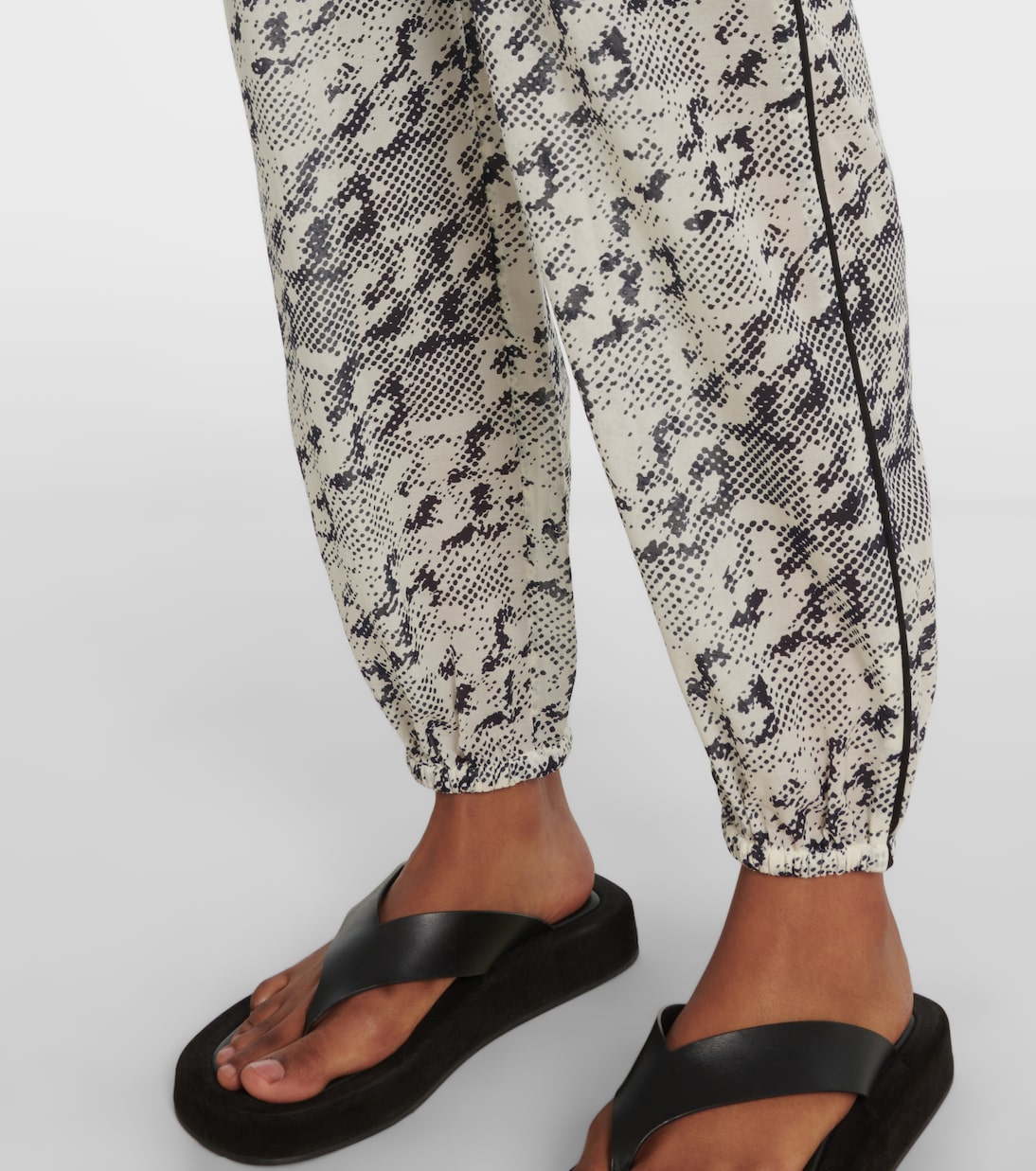 Pantaloni in seta e cotone con stampa | Tory Burch