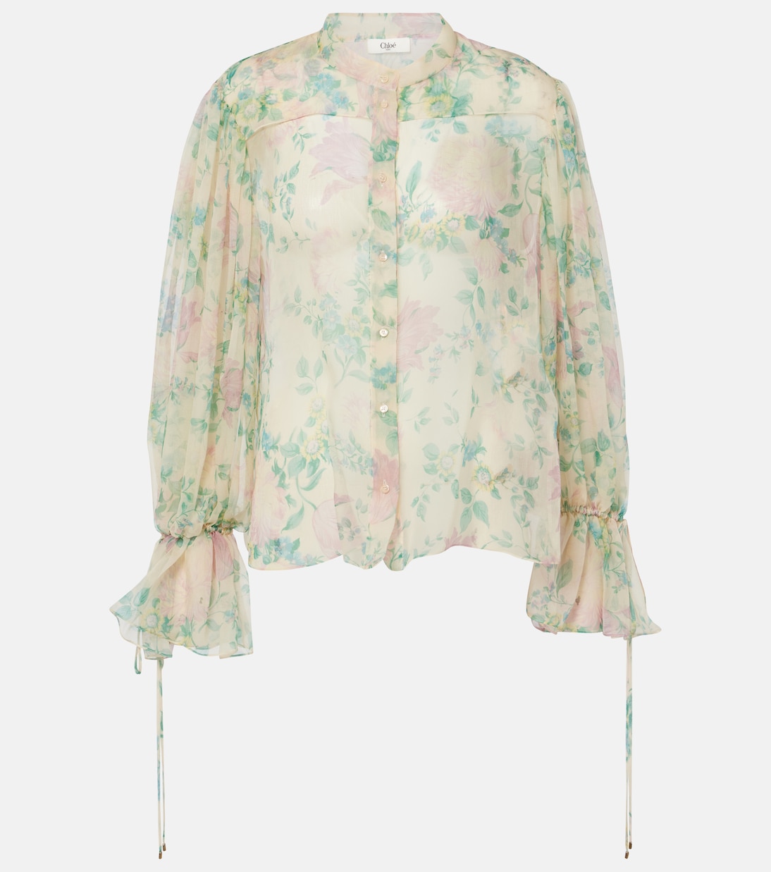Blouse en soie à fleurs | Chloé
