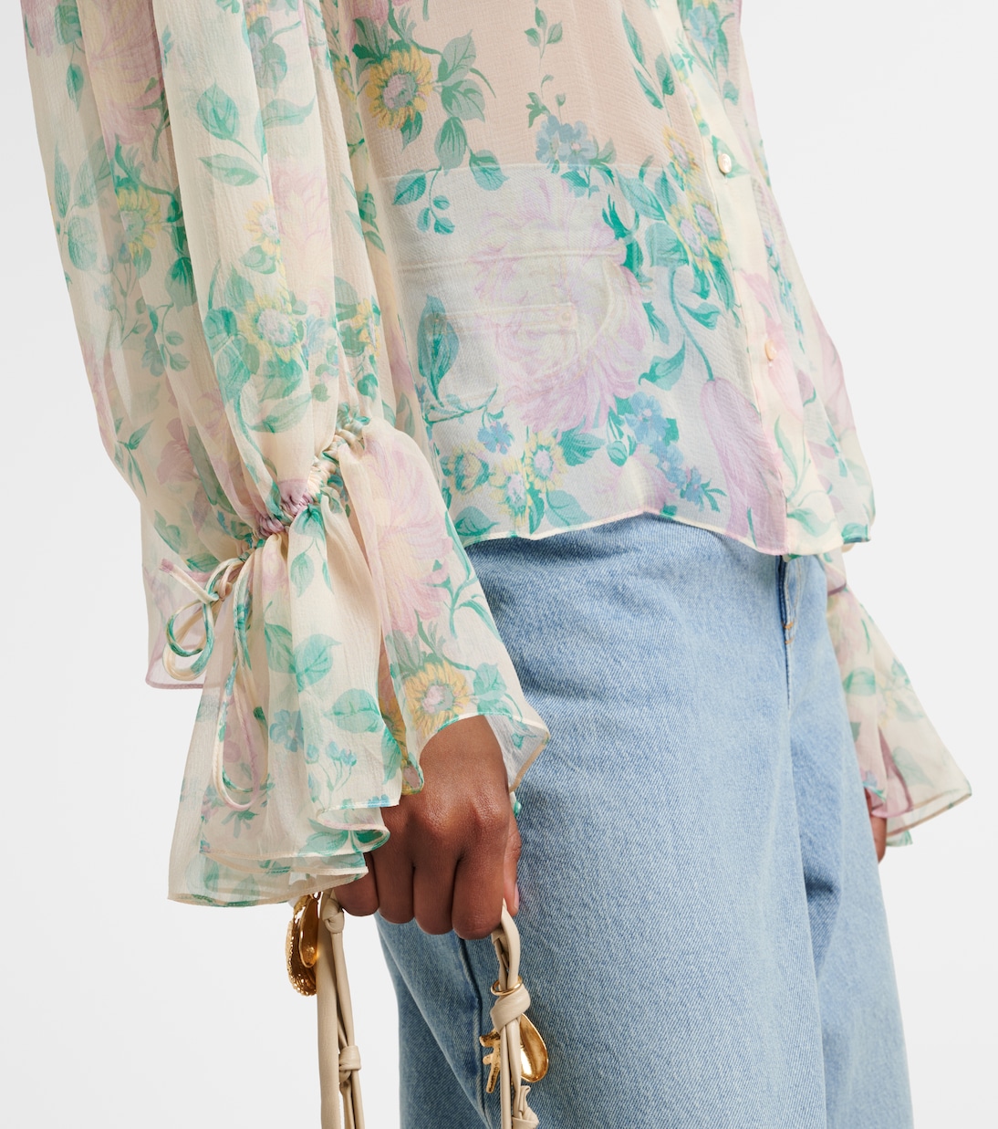 Blouse en soie à fleurs | Chloé