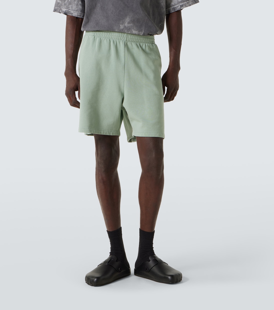 Shorts en jersey de algodón con logo | Balenciaga