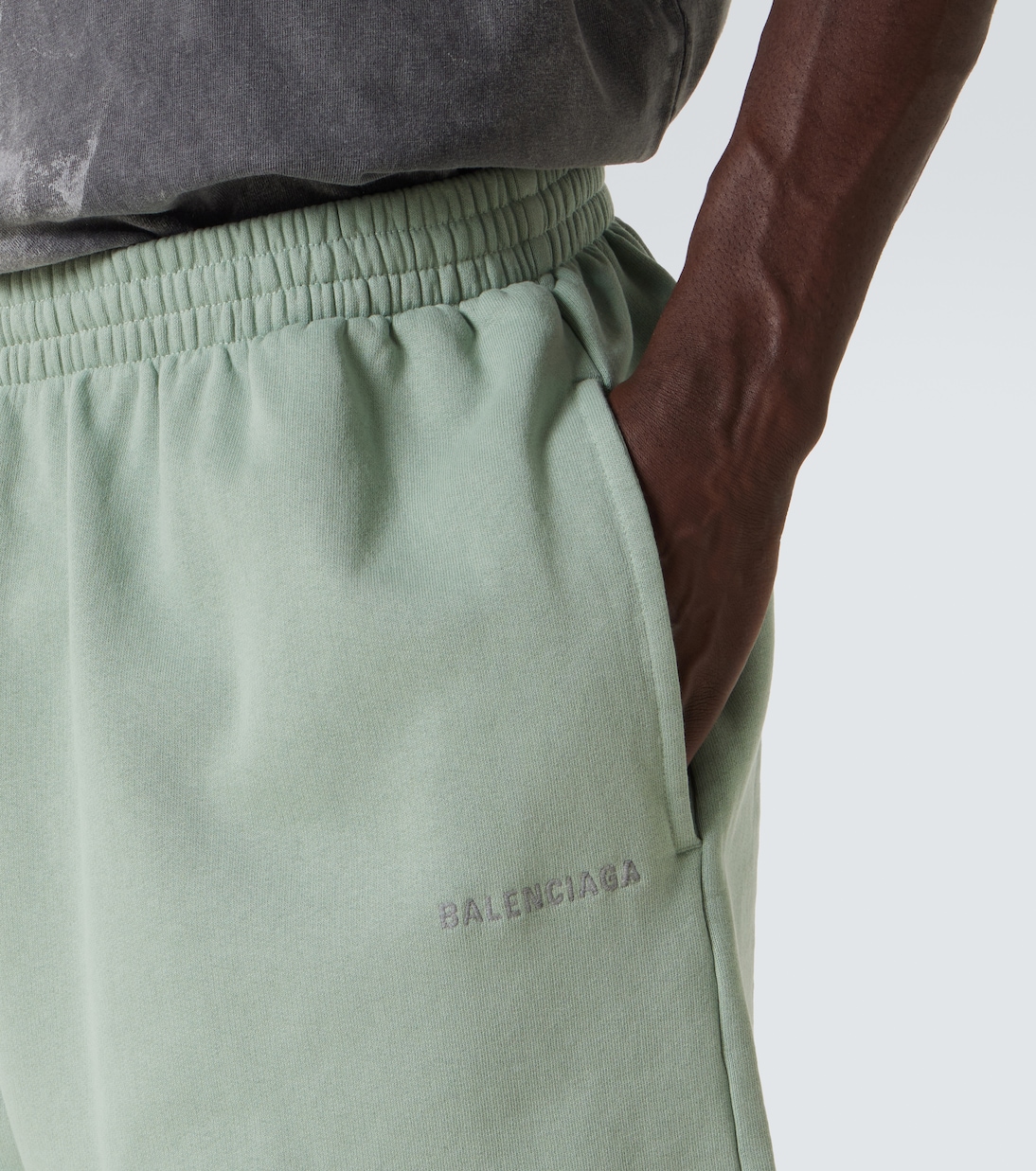 Shorts en jersey de algodón con logo | Balenciaga