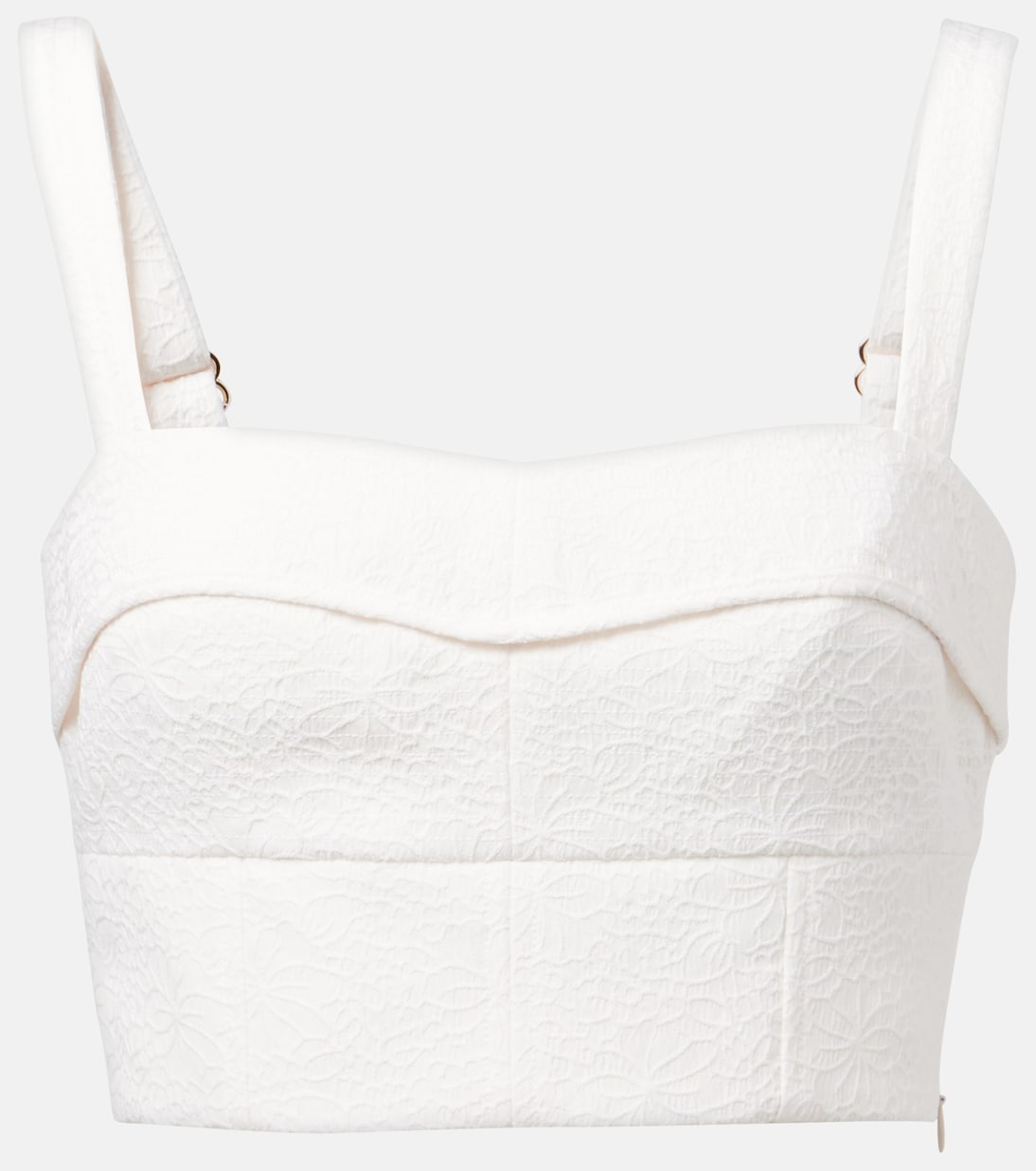 Top cropped Faxon in jacquard | Veronica Beard