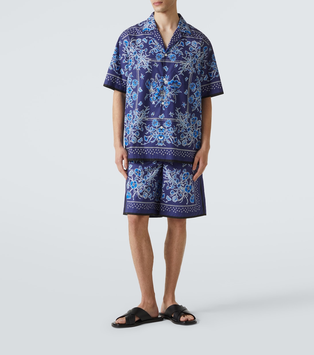 Camicia bowling in cotone con stampa | Gucci