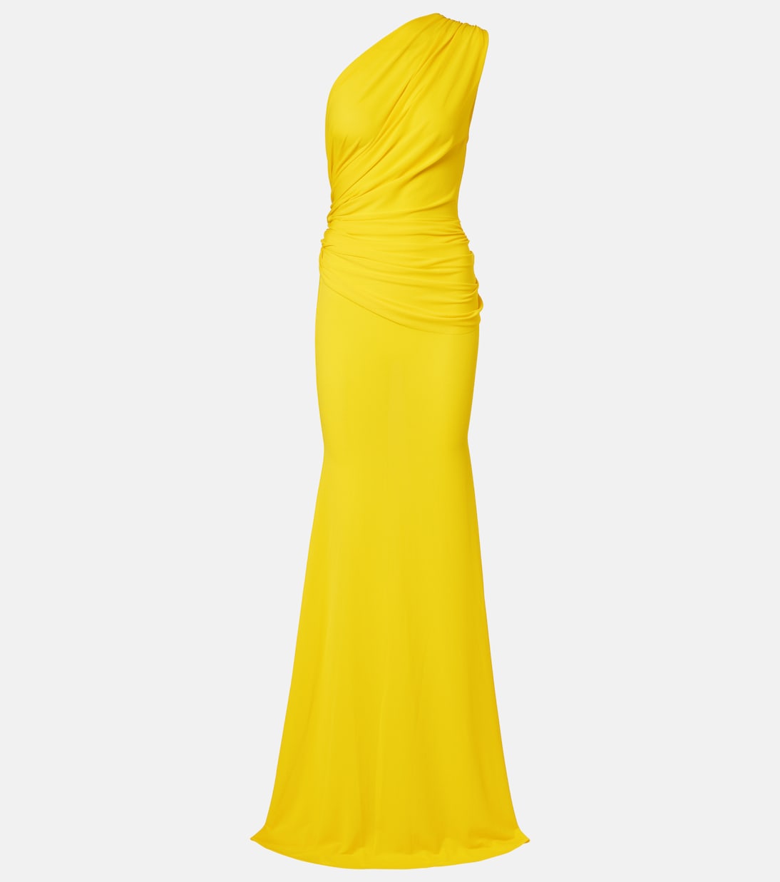 Draped one-shoulder crêpe jersey gown | Alex Perry