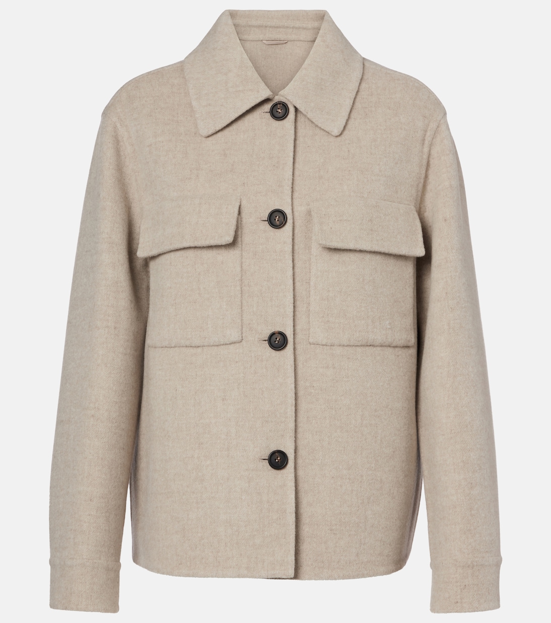 Hemdjacke aus Wolle und Kaschmir | Brunello Cucinelli