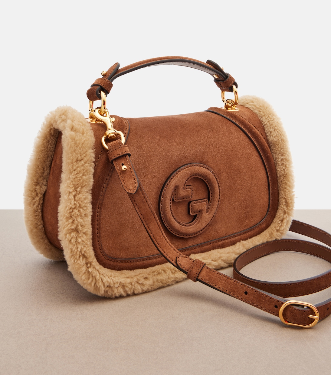 Gucci Blondie Medium suede top-handle bag | Gucci