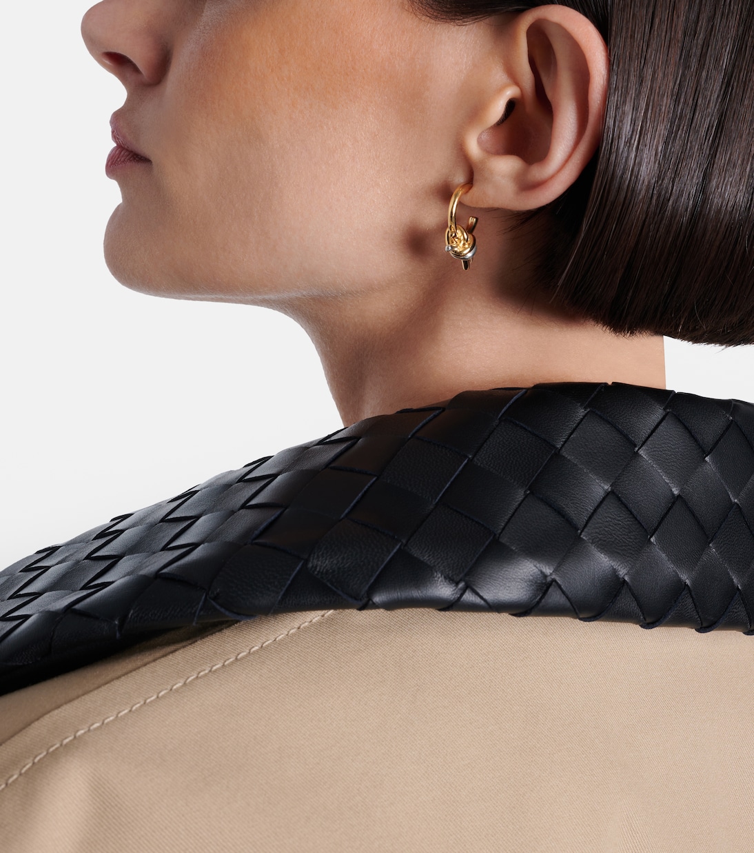 Knot 18kt gold and sterling silver earrings | Bottega Veneta