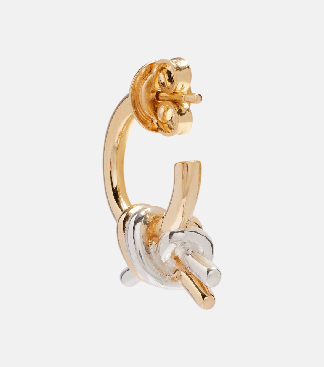 Knot 18kt gold and sterling silver earrings | Bottega Veneta