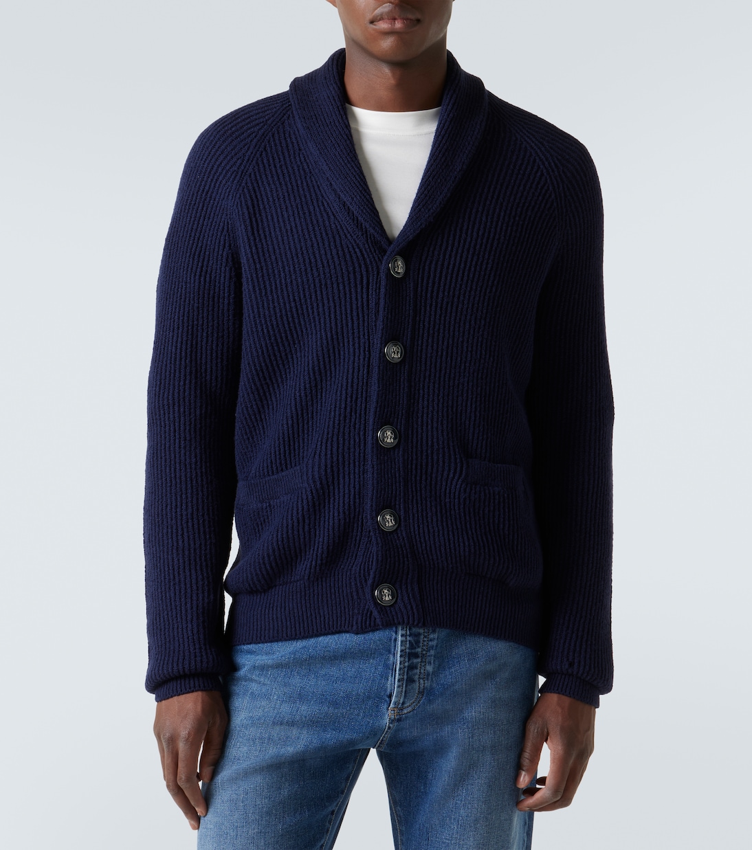 Ribbed-knit cotton cardigan | Brunello Cucinelli