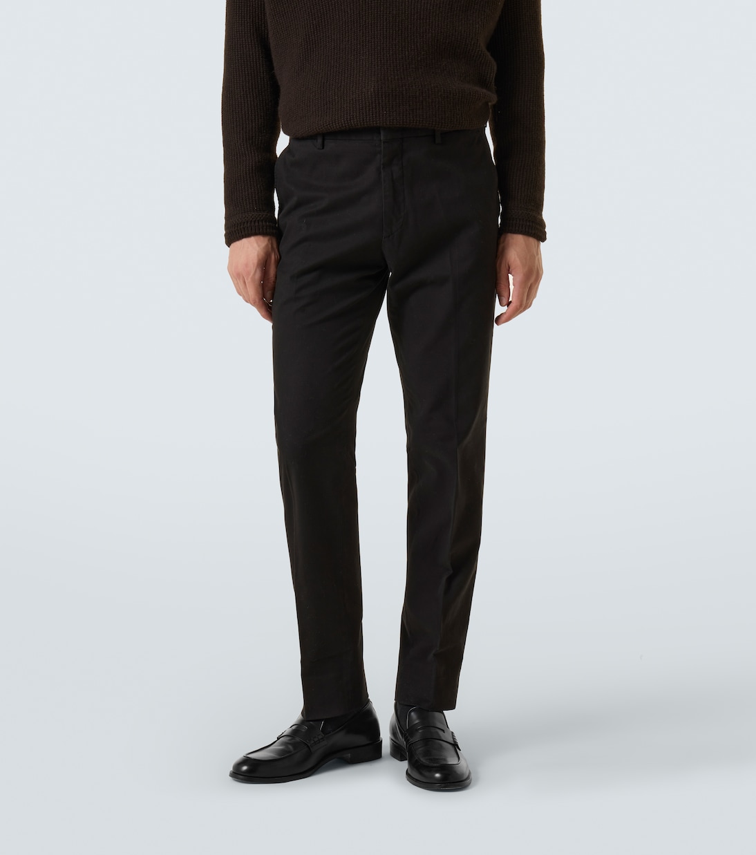 Cotton-blend slim pants  | Zegna