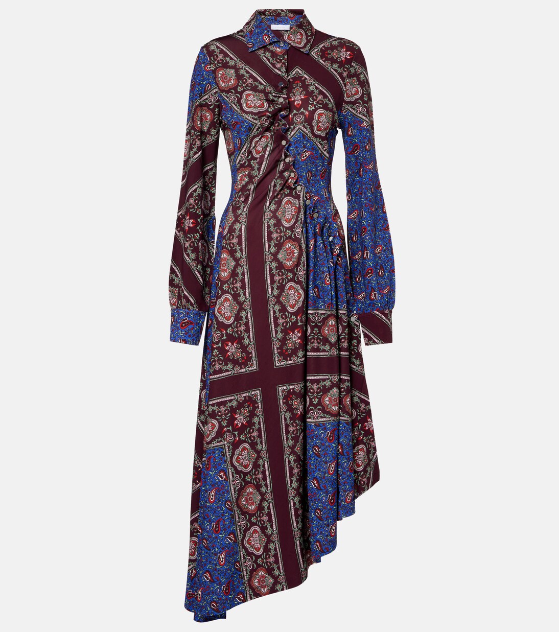 Vestido midi asimétrico con paisley | Rabanne