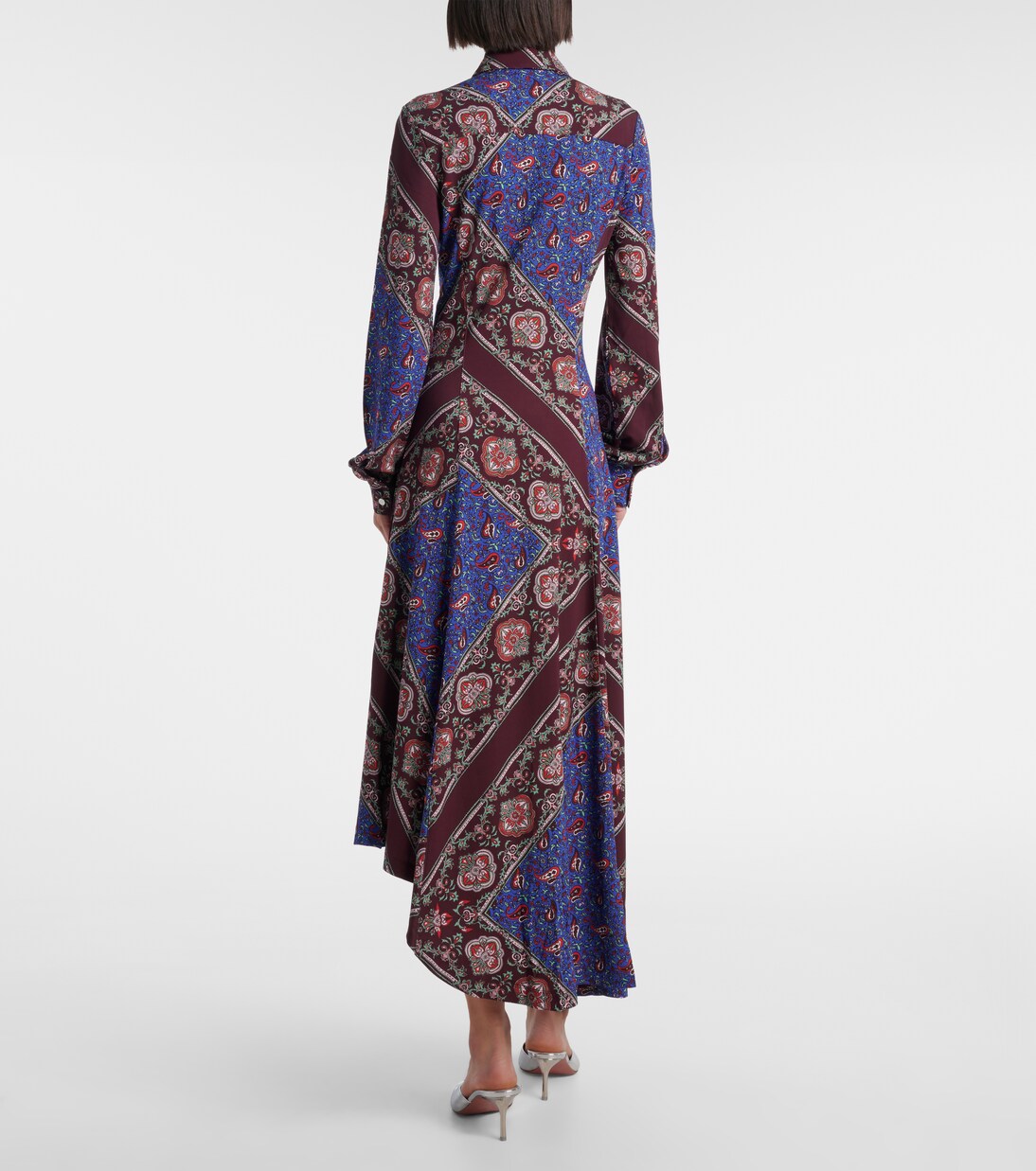Vestido midi asimétrico con paisley | Rabanne