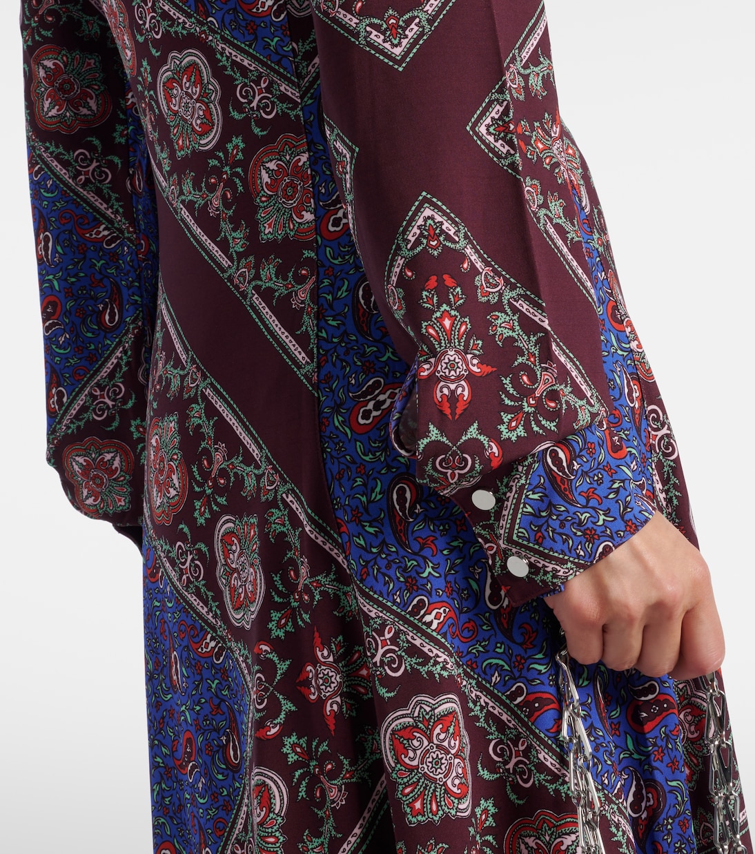 Vestido midi asimétrico con paisley | Rabanne