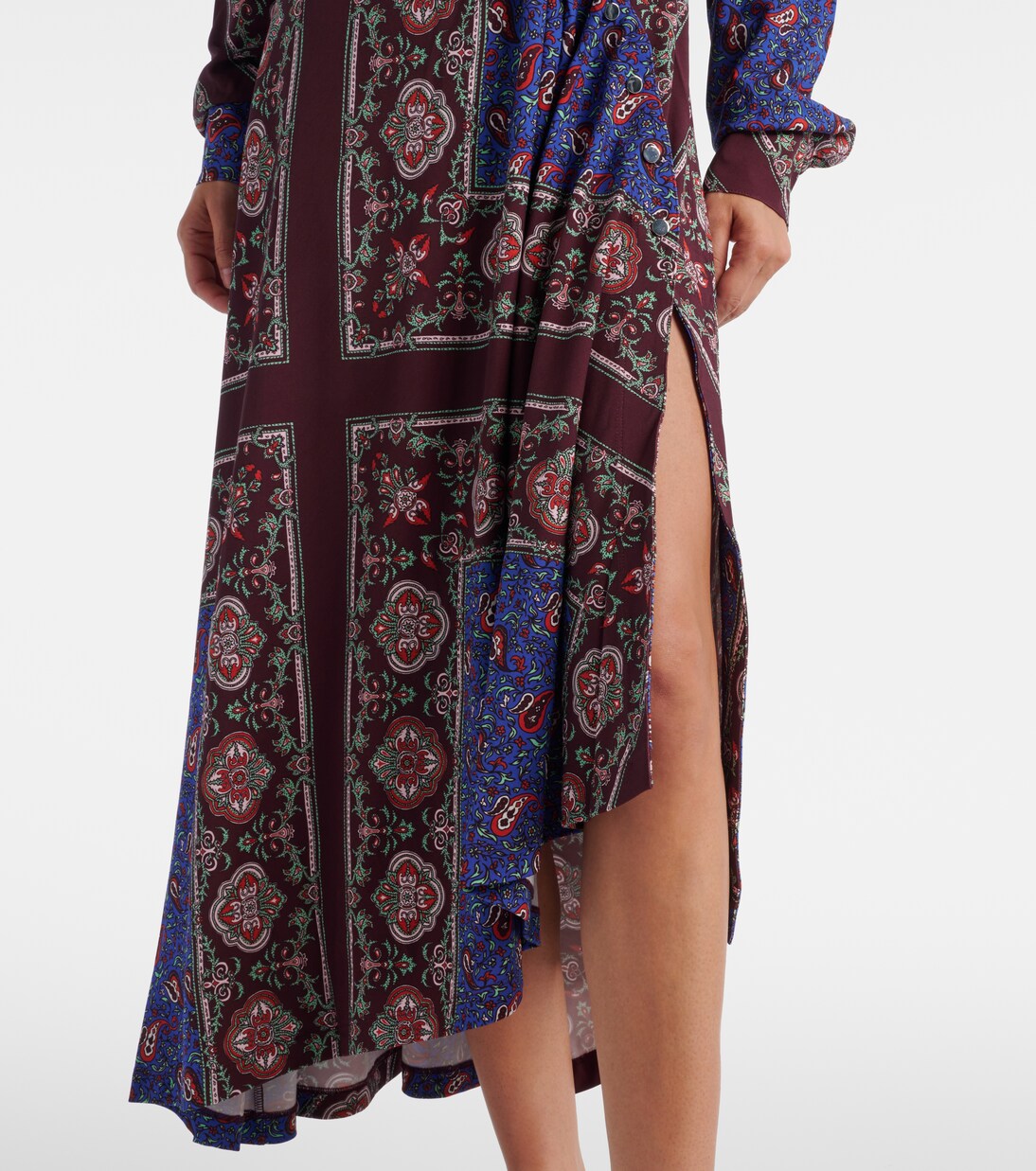 Vestido midi asimétrico con paisley | Rabanne