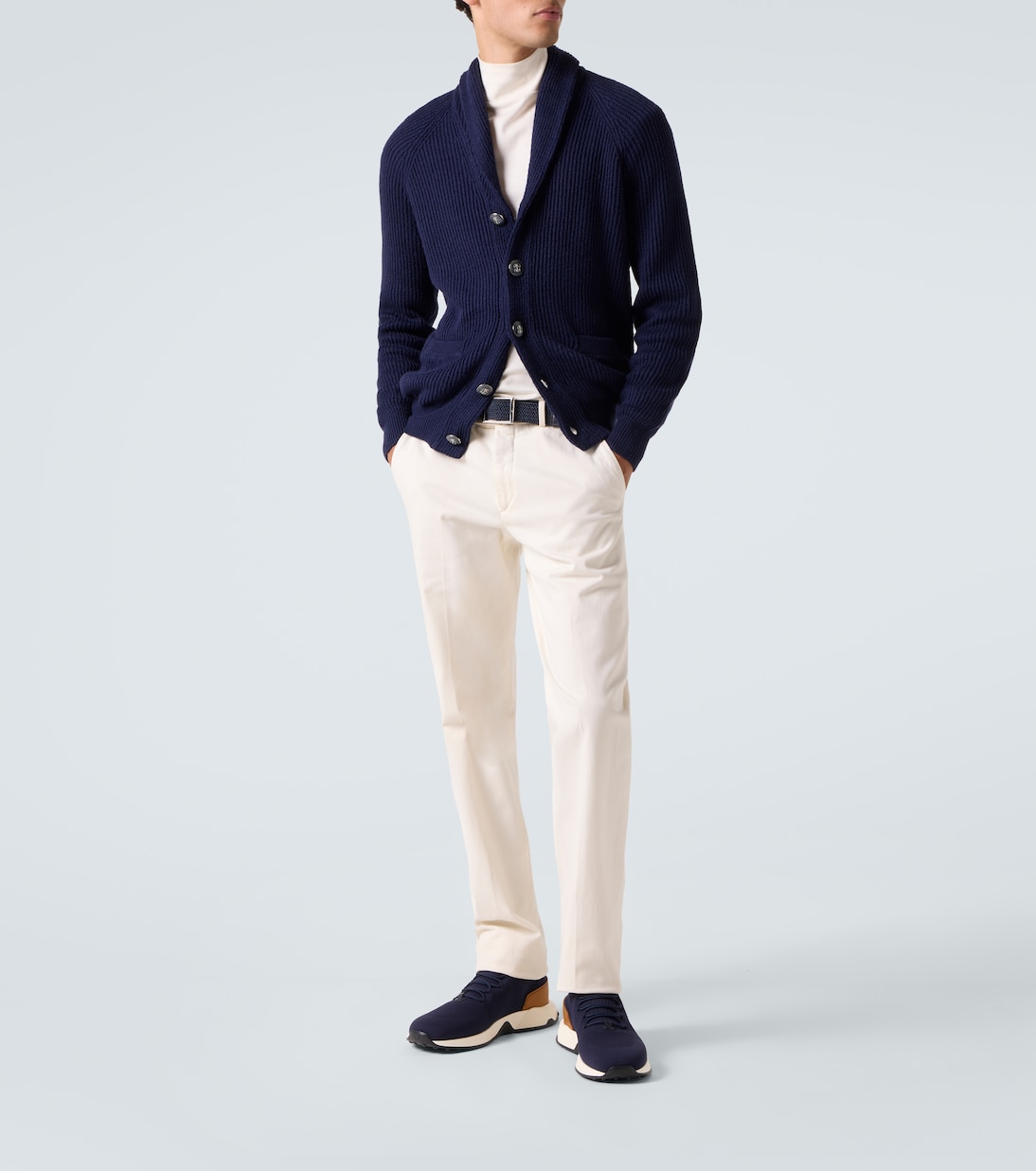 Leather-trimmed sneakers | Tod's