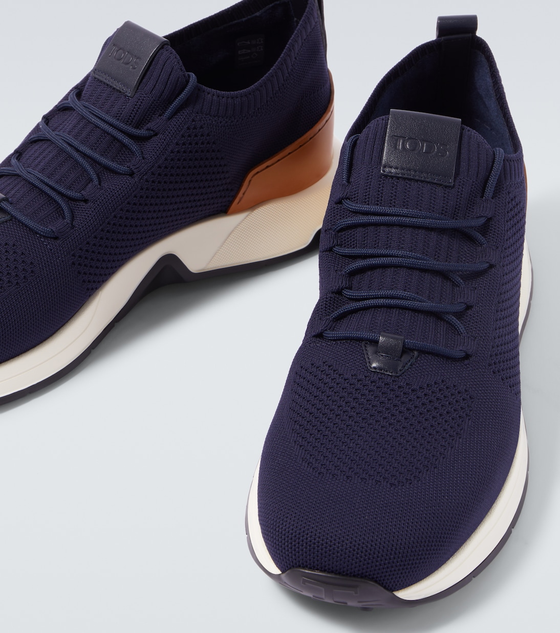 Leather-trimmed sneakers | Tod's