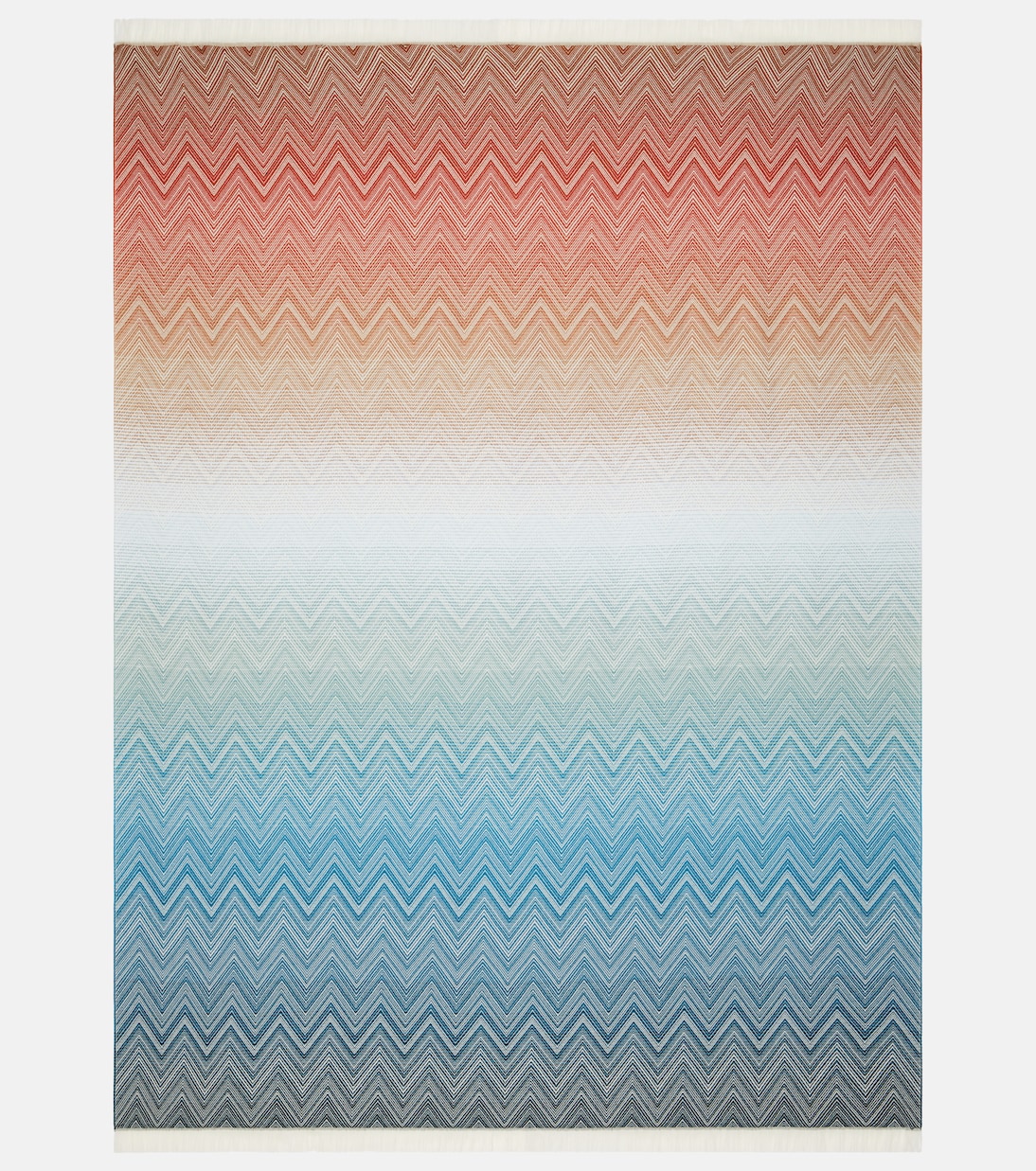 Ciro Zigzag fringed wool throw | Missoni