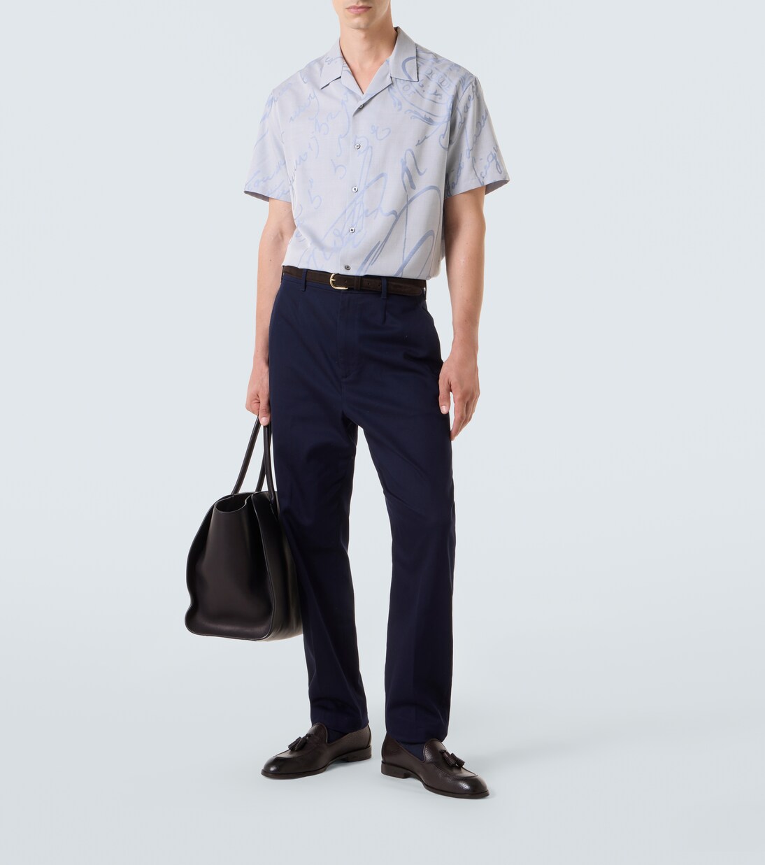 Printed cotton, wool, and silk bowling shirt | Berluti