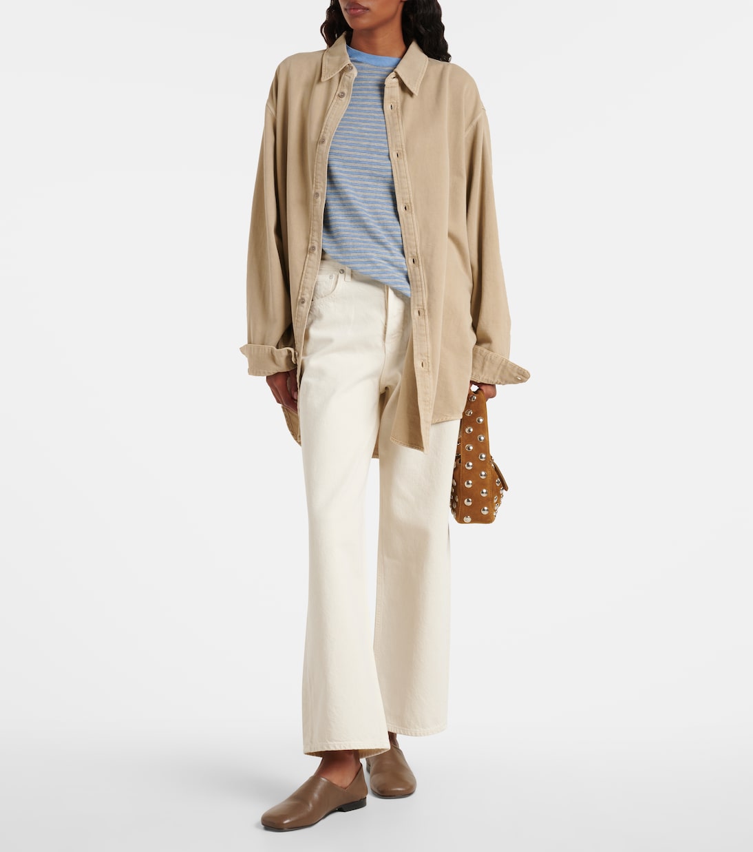 Ren cropped high-rise wide-leg jeans | Agolde