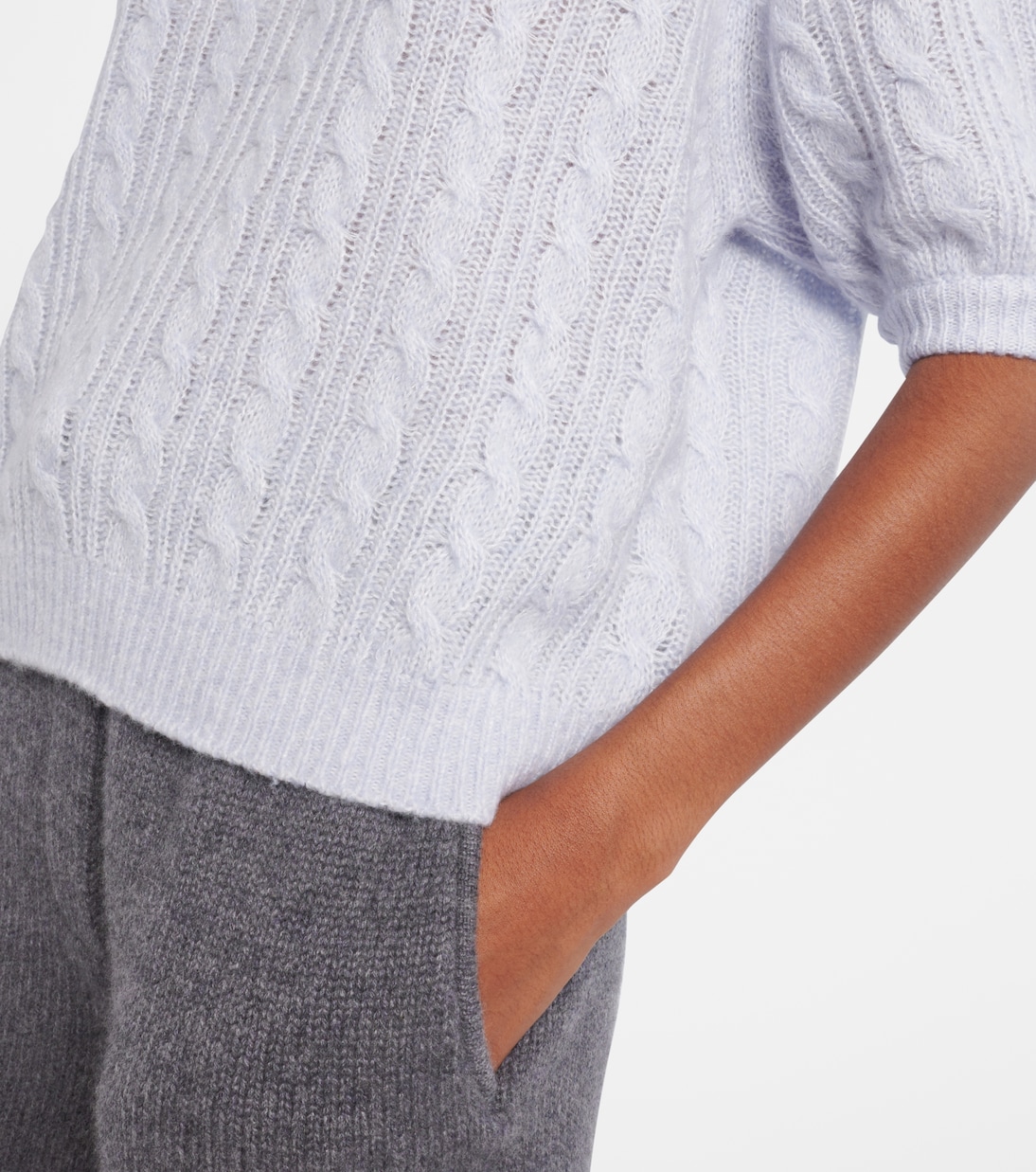 Pullover Kenzie in cashmere e seta a trecce | Lisa Yang