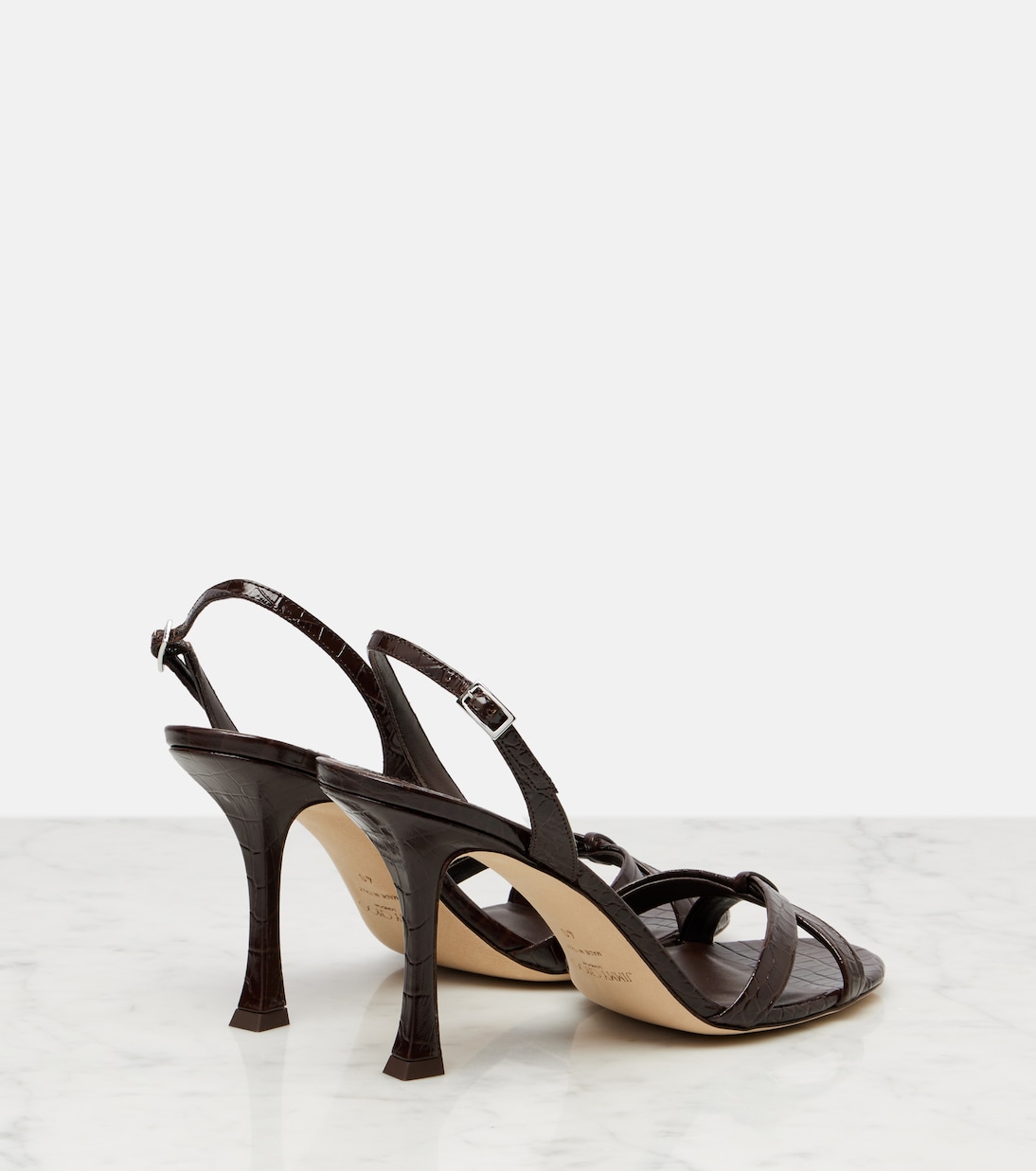 Elsy 90 croc-effect leather sandals | Jimmy Choo
