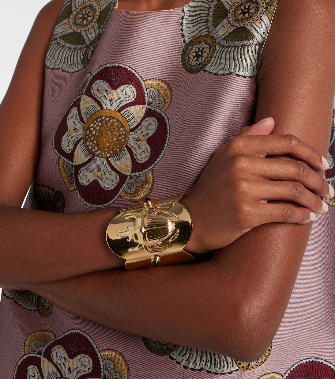 Scarab gold-plated cuff bracelet  | La DoubleJ