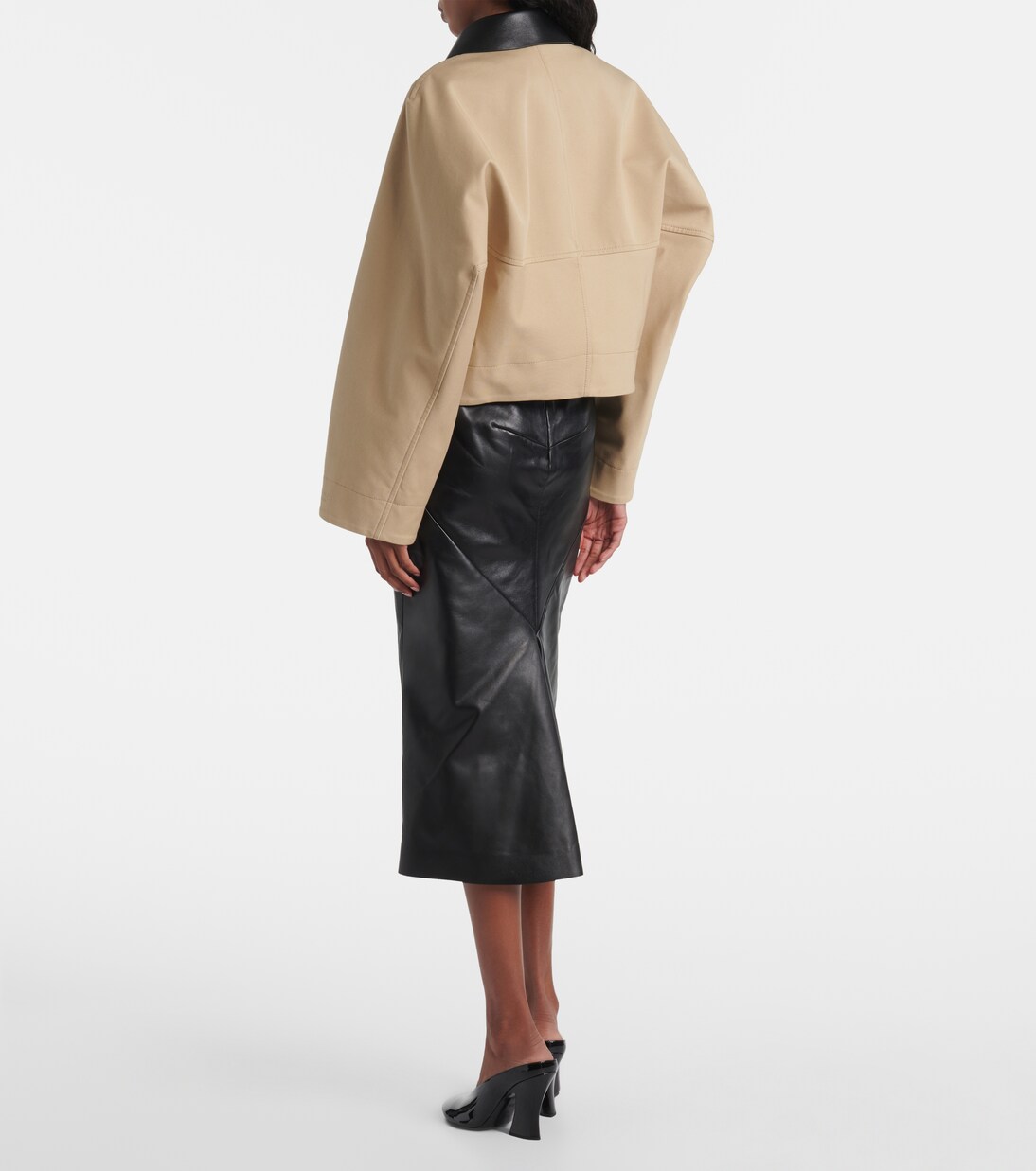 Cropped cotton and wool peacoat  | Givenchy