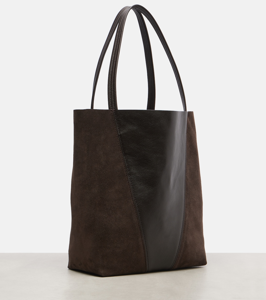 Chloé Spin leather and suede tote bag | Chloé