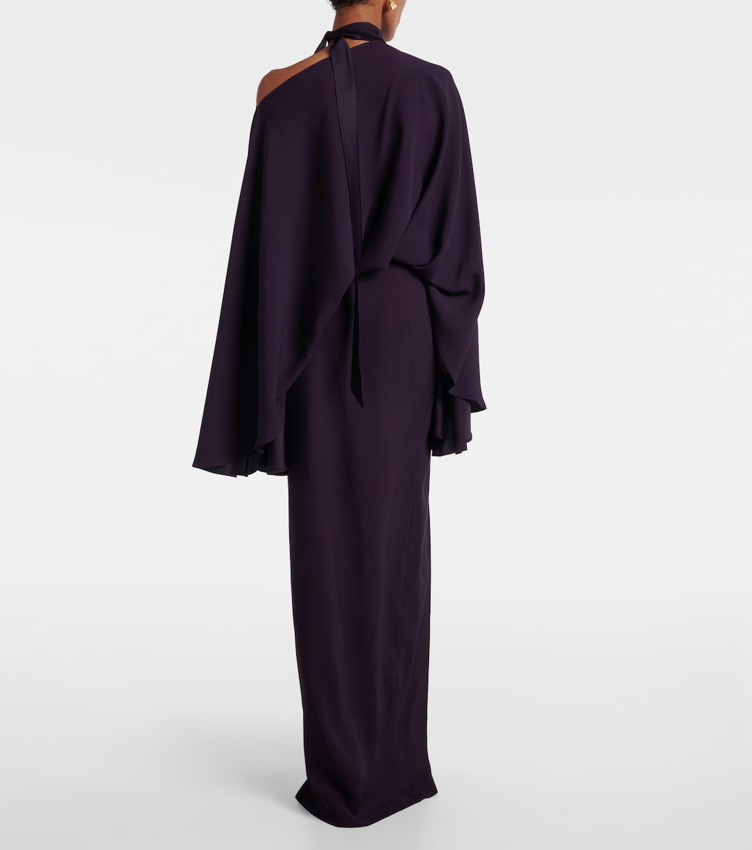 Brooks scarf-detail crêpe cady gown | Taller Marmo