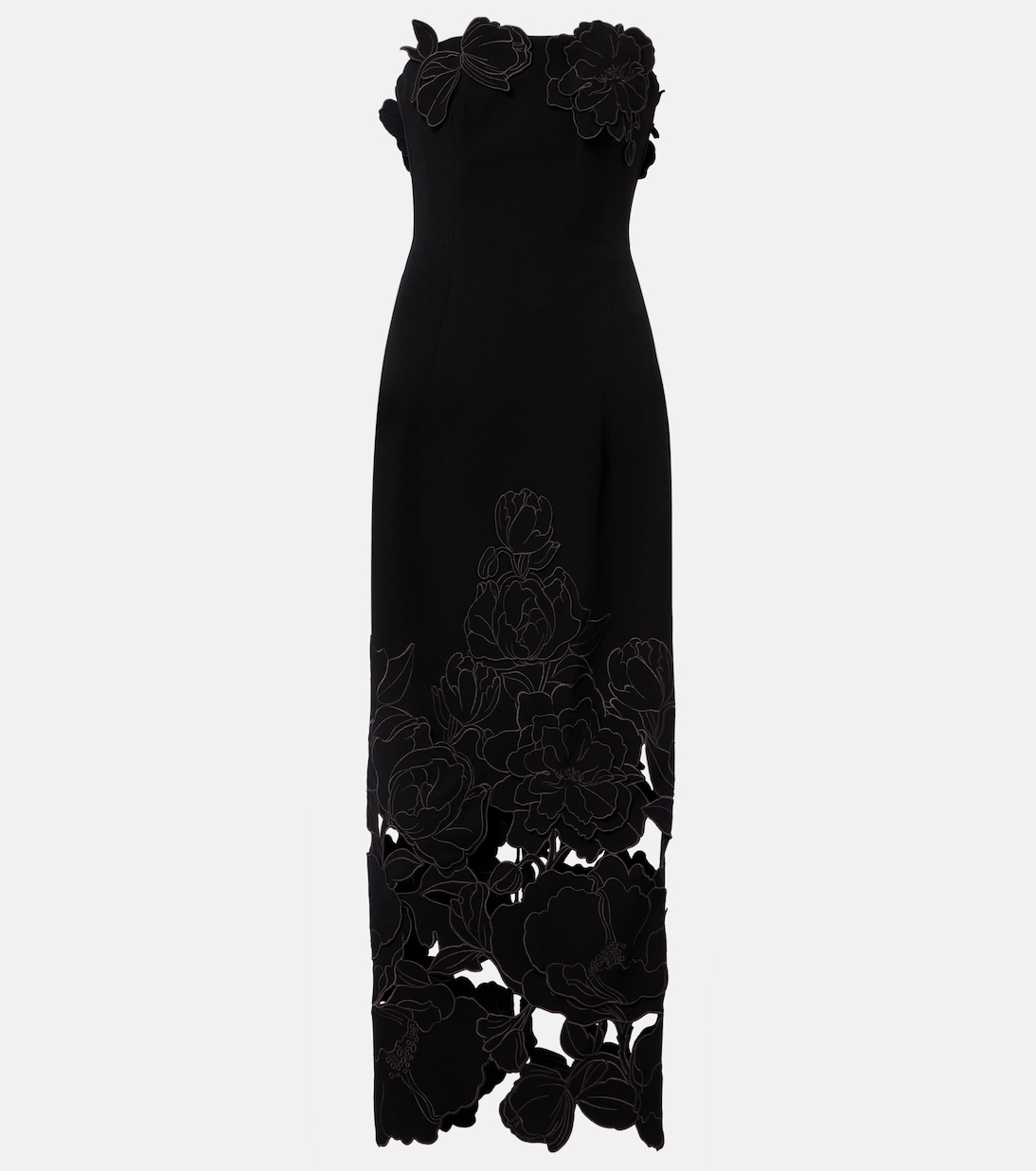Rayna floral-appliqué midi dress | Leo Lin