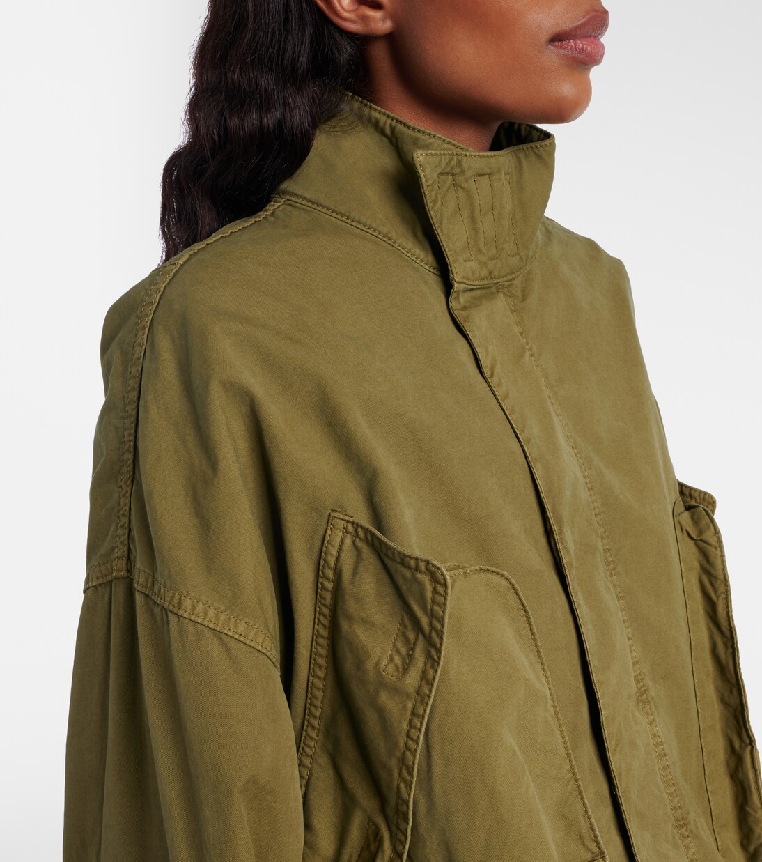 Chaqueta de algodón con piel | The Attico